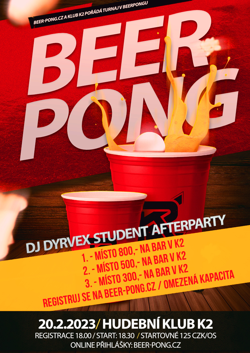 Beer-pong.cz turnaj + afterparty s DJ DYRVEX